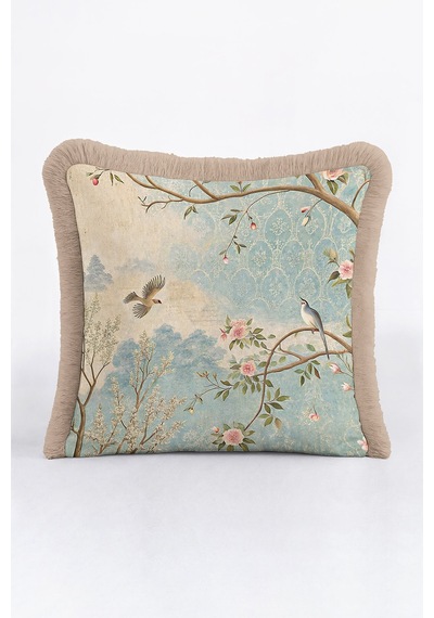 Kuşlu Vintage Çin Bahçesi Desenli Saçaklı Yastık Kılıfı-çiçek Dalları Bohem Püsküllü Kırlent Kılıfı Okyanus Deniz Turkuazı Kuşlu Vintage Çin Bahçesi Desenli Saçaklı Yastık Kılıfı-çiçek Dalları Bohem Püsküllü Kırlent Kılıfı Okyanus Deniz Turkuazı