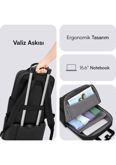 15.6 İnç Laptop İçin Ergonomik Sırt Çantası