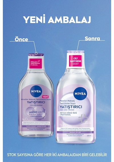 Nivea Micellar Makyaj Temizleme Suyu Hassas Ciltler 400 Ml 2 Adet