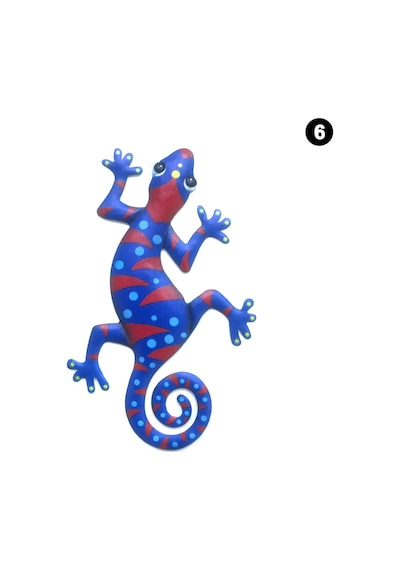 "canlı Metal Gecko Duvar Sanatı - Ev, Kafe Veya Bar Kapısı Asılı Süs İçin El İşi Kertenkele Dekoru" 6