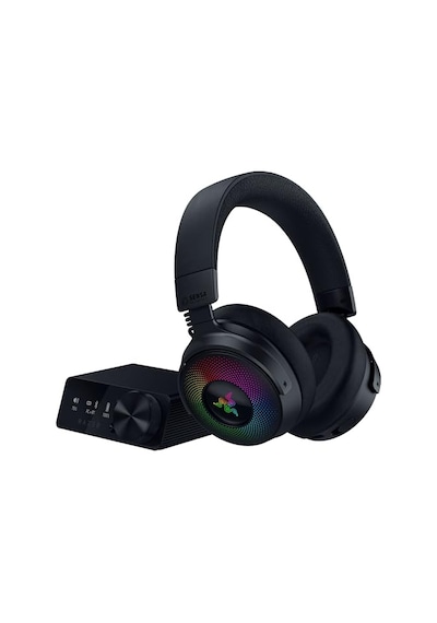 Kraken V4 Pro - Kontrol Hub'lı Kablosuz Oyun Kulaklığı - Sensa Hd Haptikler Oled Kontrol Hub'ı, Triforce 40mm Sür