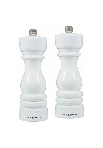 Cole & Mason H233095 London Parlak Beyaz Tuz Ve Biber Değirmenleri 180mm Çok Renkli