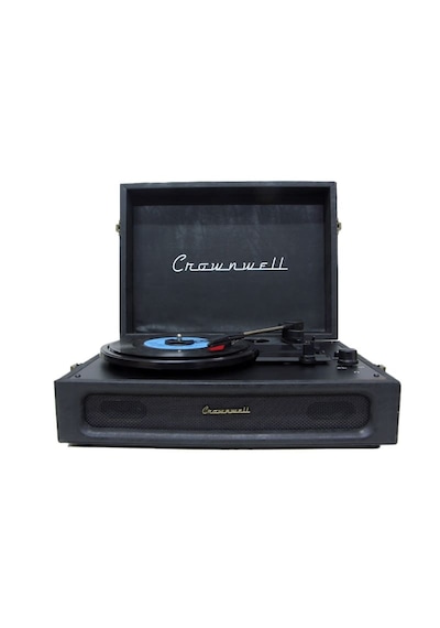 Crownwel 03 33-45-78 'Lik Plak Çantalı Bluetooth Pikap Siyah