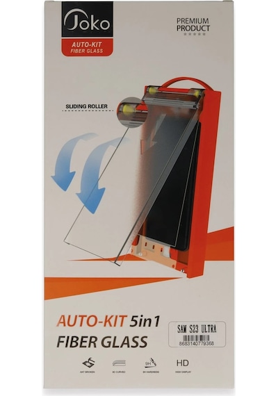 Mey İthalat Samsung Galaxy S23 Ultra Autokit 5in1 Fiber Hayalet Cam Ekran Koruyucu