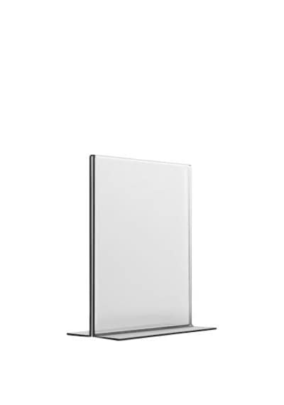 Heroglas 10adet A6 T Tipi Dikey Masa Üstü Şeffaf Pleksi / Föylük-fiyatlık-menü-broşürlük