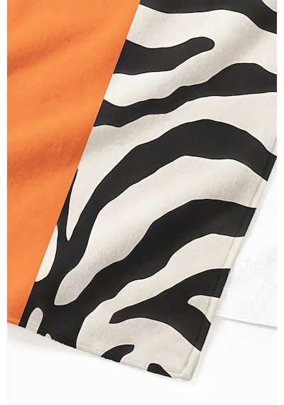 Zebra Desenli Turuncu Siyah Plaj Havlusu - Animal Print Havuz Deniz Banyo Hızlı Kuruyan Sahil Örtüsü Pastel Yasemin Zebra Desenli Turuncu Siyah Plaj Havlusu - Animal Print Havuz Deniz Banyo Hızlı Kuruyan Sahil Örtüsü Pastel Yasemin