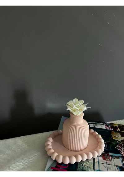 Bernami Biblo Pinterest Dekoratif Set, Oval Bubble Tabak Ve Çizgili Vazo