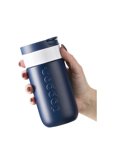 Dopper Travel Mug Yalıtımlı Termos Bardak 300 Ml - Dalga Mavisi Lacivert / Beyaz