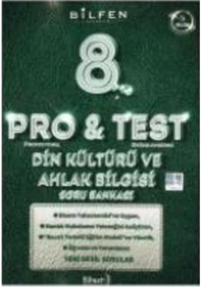 BilFen Yayınları 8. Sınıf Din Kültürü Pro Test Soru Bankası