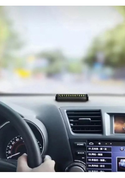 Araç İçi Park Numaratörü Neon Fosforlu Telefon Numarası Torpido Üstü Açılır-kapanır 1 Adet