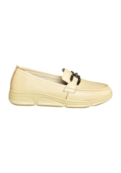 Fox Shoes T555081403 Bej Hakiki Deri Günlük Kadın Ayakkabı Bej-hakiki Deri