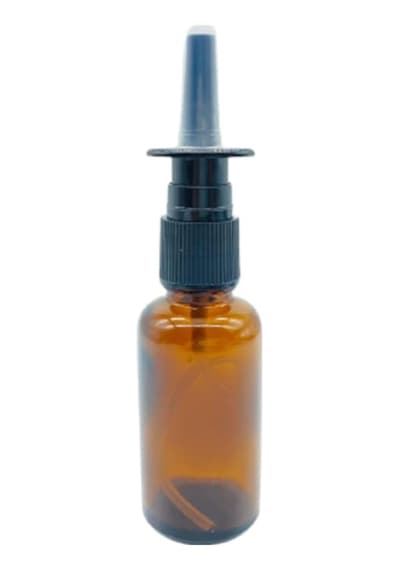 30Ml Cam Amberli Burun Sprey Başlık Beyaz (10 Adet)