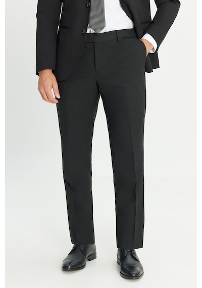 AC&Co / Altınyıldız Classics  Erkek Sıyah Ekstra Slim Fit Dar Kesim Kırlangıç Yaka Takım Elbise Siyah