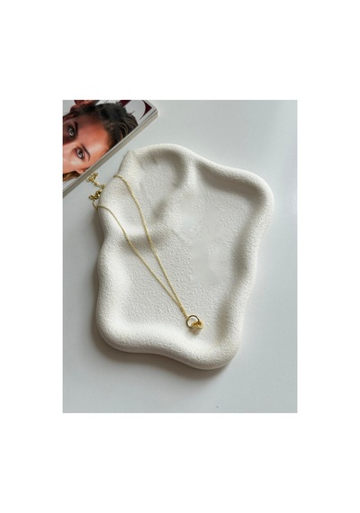 Lock Gold Kalp Charm Zirkon Taşlı Kolye Charm Koleksiyonu Xuping Altın Kaplama Suya Dayanıklı