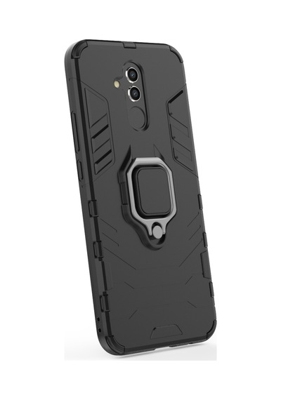 Huawei Mate 20 Lite İçin Parmak Halkalı Kickstand'lı Tpu + Pc Hibrit Kılıf