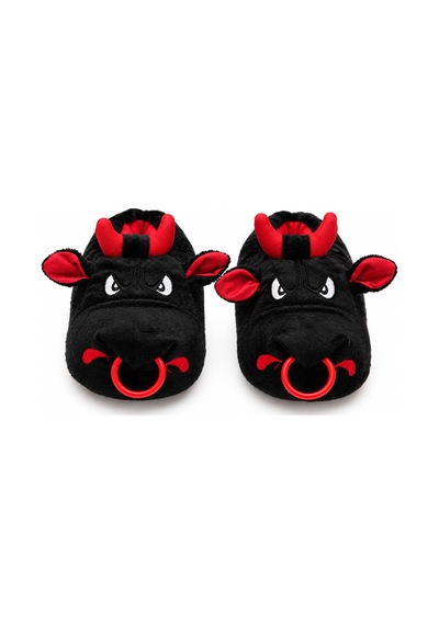 Modafocus Kızgın Boğa Figürlü Sessiz Kaydırmaz Taban Peluş Unisex Ev Pandufu Sevgili Kombin Terliği Siyah Siyah Modafocus Kızgın Boğa Figürlü Sessiz Kaydırmaz Taban Peluş Unisex Ev Pandufu Sevgili Kombin Terliği Siyah Siyah
