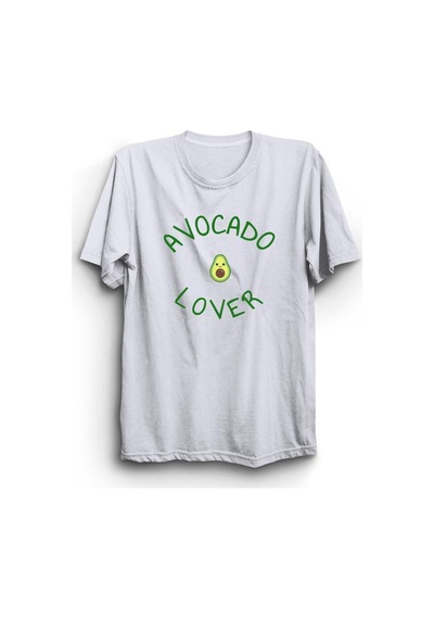 Avocado Lover Baskılı Tshirt Beyaz