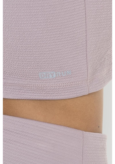 Maraton Active Slimfit Kadın Balıkçı Yaka Kolsuz Koşu Lila Crop Top 22257 Lila