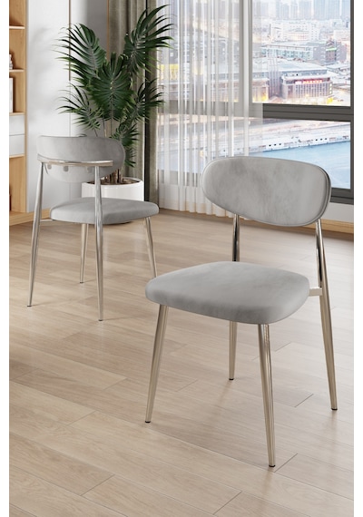 Canisa Olya Serisi 90x168 Lak Panel Sonata Masa Takımı Krom Ayaklı 4 Gri Sandalye Sonata Masa Gri Sandalye Canisa Olya Serisi 90x168 Lak Panel Sonata Masa Takımı Krom Ayaklı 4 Gri Sandalye Sonata Masa Gri Sandalye