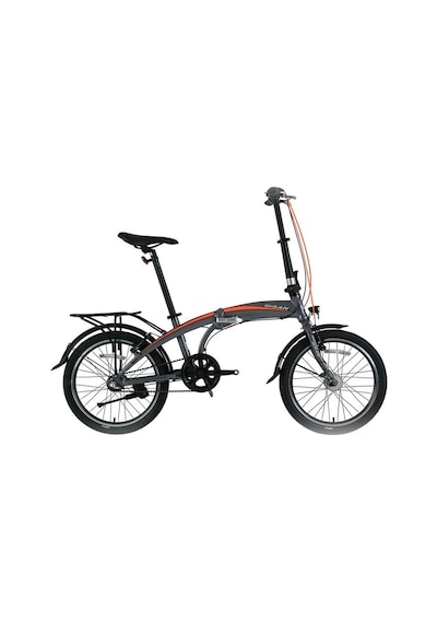 Bisan Fx 3500-nx3 Katlanır Bisiklet 32cm V 20 Jant Nex.3 Vites Metalik Gri Turuncu Çok Renkli