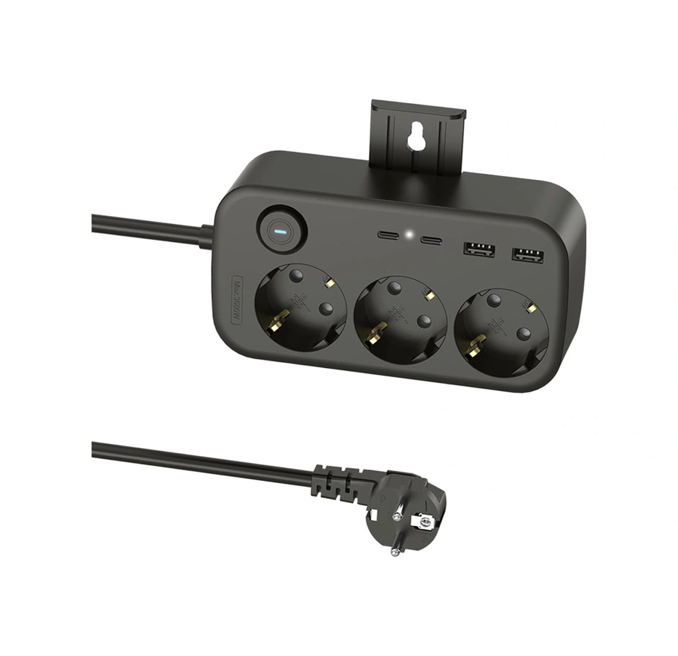 3680w Akım Ve Çocuk Korumalı 2-usb A 2-type C Girişli Duvar Aparatlı 1,5 m