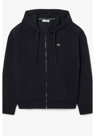 Lacoste Relaxed Fit Womens Sweatshirt Rahat Kesim Organik Pamuk Kapüşonlu Kadın Sweatshirt Lacivert
