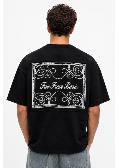 Respire Erkek Ffb Nakışlı Oversize T-shirt Siyah