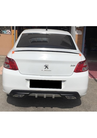 Peugeot 301 Spoiler Bagaj Üstü Çıta. Parlak Siyah