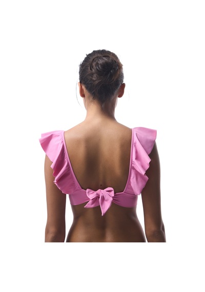 Penti Pembe Begonia Fırfırlı Bikini Üstü