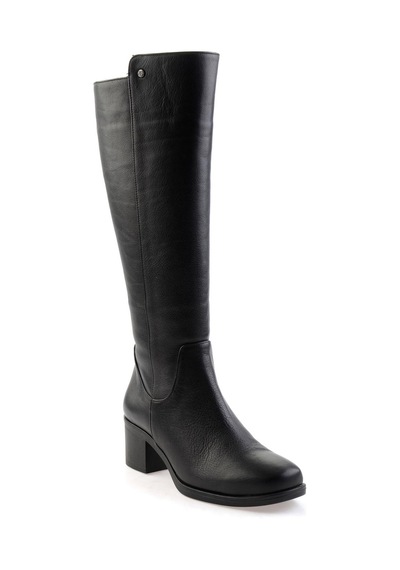 Bambi Siyah Leather Kadın Çizme K03586414003 Siyah