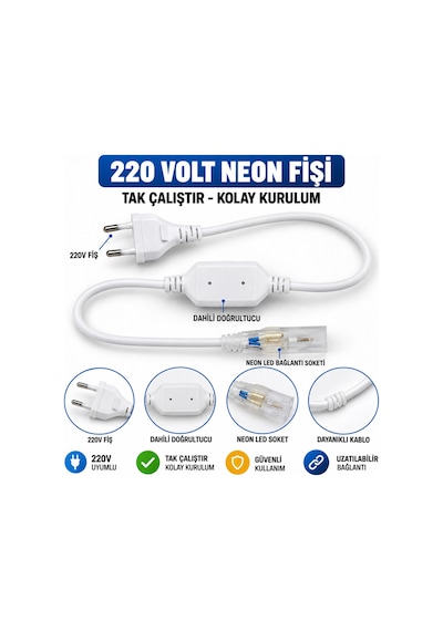 Neon Led Fişi - 922262914