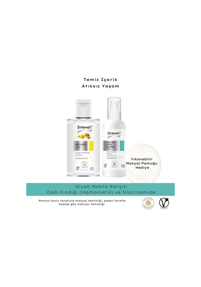 Sirenol Natural Siyah Nokta ve Sivilce Karşıtı Niacinamide Cilt Bakım Seti