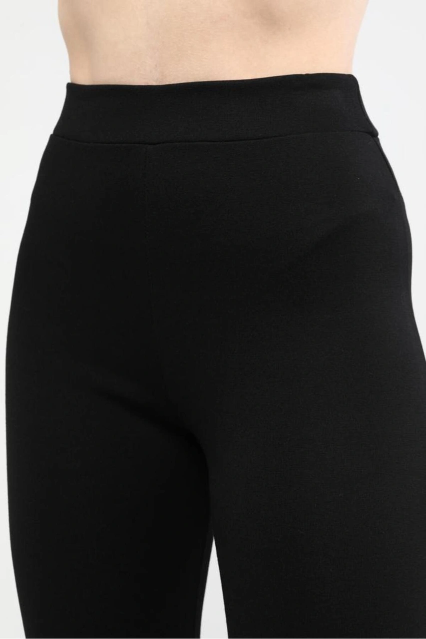 Thiff Gymwear Kadın Siyah Toparlayıcı İspanyol Paça Çelik Örme Tayt SiYAH Thiff Gymwear Kadın Siyah Toparlayıcı İspanyol Paça Çelik Örme Tayt SiYAH
