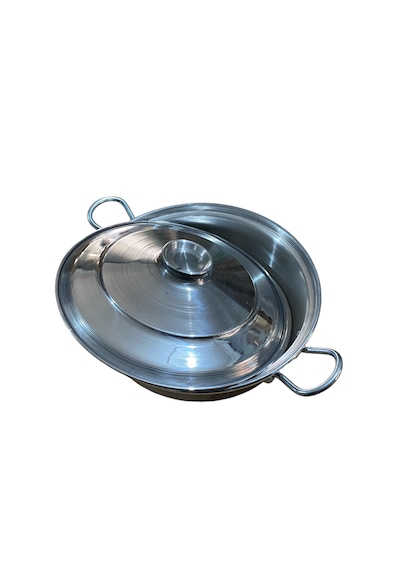 Mobilreyon Alüminyum Kızartma,pilav,karnıyarık,kamp Tavası -kapaklı Mini Tava-24cm 2-3 Kişilik Gümüş