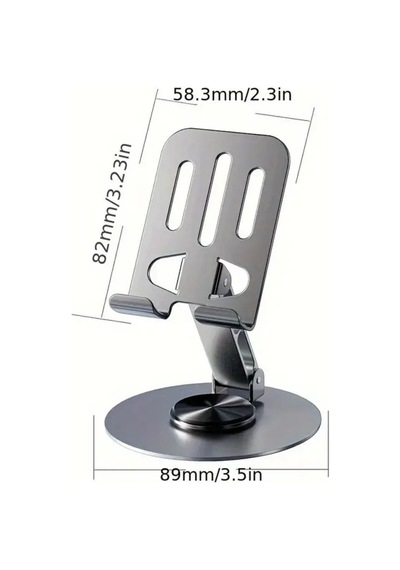 Alüminyum Katlanabilir 360 Dönebilen Telefon Ve Tablet Tutucu Bracket Stand Füme