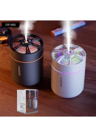 Yuvarlak Petek Tasarımlı Rgb Nemlendiricı Çok Renkli