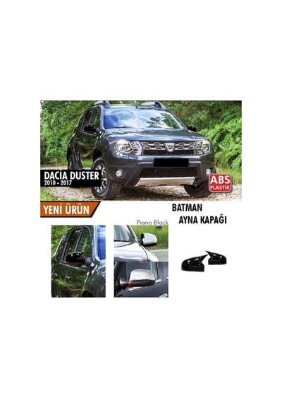 Dacia Duster 1 Batman Yarasa Ayna Kapağı Piano Black / 2010-2017