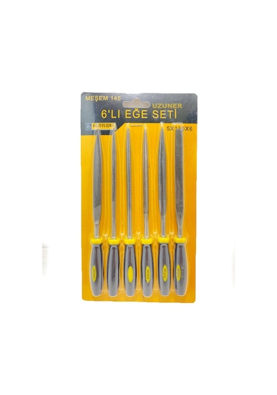 Meşem Mini Eğe Seti Takımı Çeşitli Uçlu 6 Parça 5X180X6
