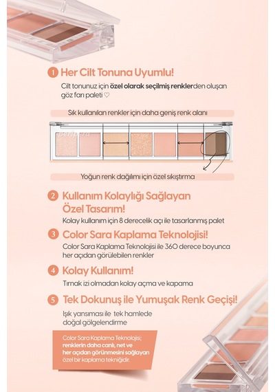 Peripera All Take Mood Palette 001 Whisperof Spring Coral