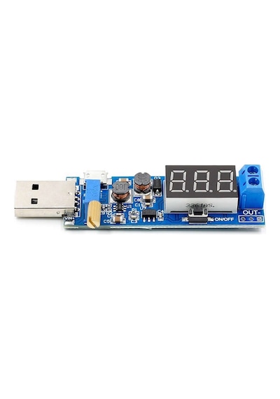 Usb Ayarlı Güç Kaynağı Modülü HW-132 Voltaj Yükseltici Düşürücü DC 0.6V / 25V Voltmetre