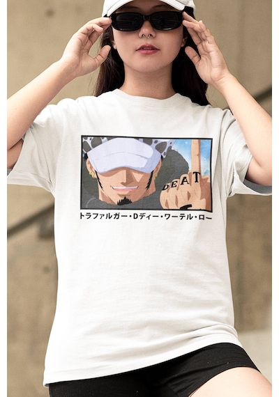 Trafalgar Law Death Beyaz Tişört