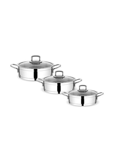 Fms Silindir 6 Parça Çelik Omlet Set Metal 5009 Gri