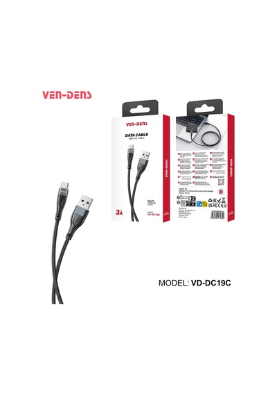 Ven-dens Vd-dc19c Premium Hızlı Şarj Ve Veri Kablosu Type-c