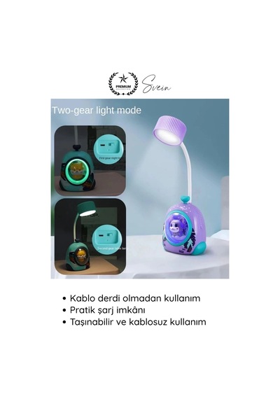 Masalambası Usb Şarjlı Led Mini Masa Lambası Çocuklar İçin Hayvan Figürlü Pet Kabin Sevimli Diğer