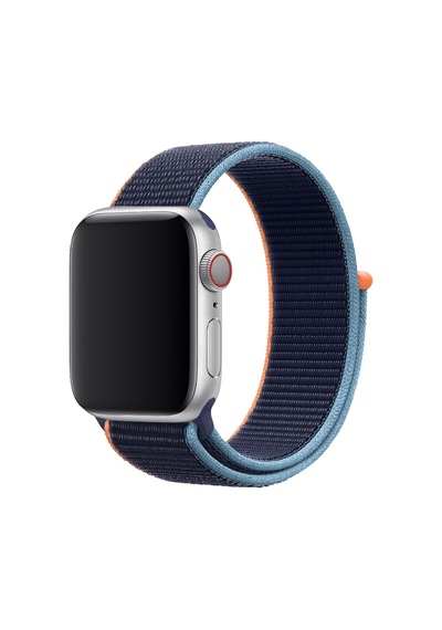 E2m Apple Uyumlu  Watch 38-40mm Krd-03 Hasır Spor Lacivert Kordon