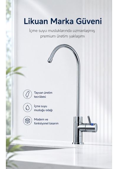 Ncps803cp-l Nsf Sertifikalı Led Li Krom Su Arıtma Musluğu Gümüş