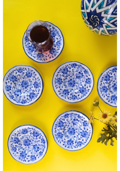 Jamuor Mess Fulya Porselen Çay Tabak Takımı 12cm 6 Parça