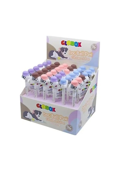 Globox Tükenmez Kalem Şapkalı Köpek 36 Lı 3503 Çok Renkli