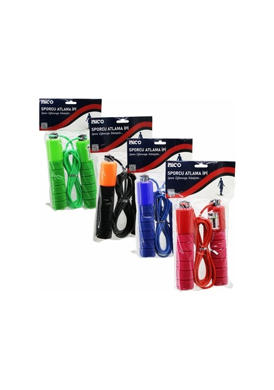 İbico İ19-017 Atlama İpi Pvc Renkli İp Plastik Tutacak - 12'li Paket