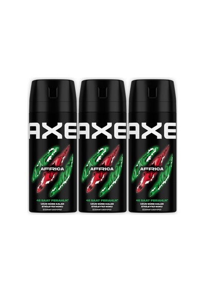 Axe Africa Erkek Deodorant & Bodyspray 48 Saat Ferahlık 150 Ml X3